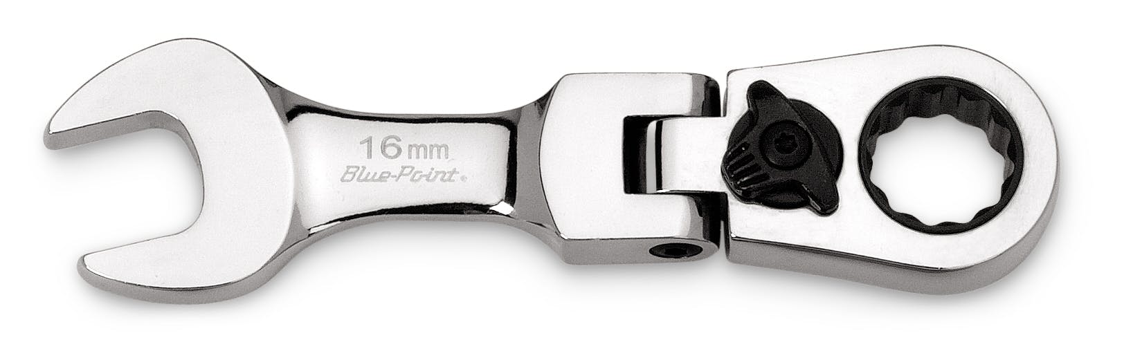 16 mm 12-Point Metric Midget 15° Offset Box Flex-Head Ratcheting Combination Wrench (Blue-Point®) | BOERMSF16 16 mm 12-Point Metric Midget 15° Offset Box Flex-Head Ratcheting Combination Wrench (Blue-Point®) | BOERMSF16
